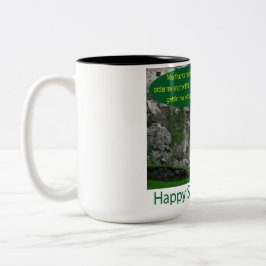 Zwei Töne 15 oz Tasse. Happy st. Patrick's Day. ei Zweifarbige Tasse