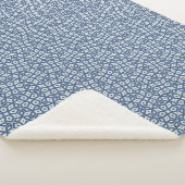 Zwei-Tone Abstrakt Geometric Blue Sherpadecke (3/4)