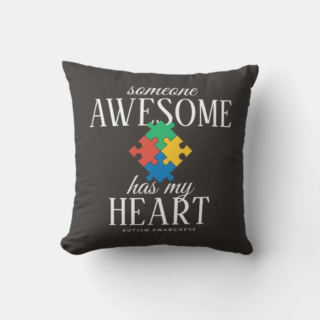 Zwei Tone-Autismus-Bewusstsein Kissen (Vorderseite)