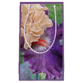 Zwei-Tone-Bartete Iris Bloom Floral Kleine Geschenktüte (Vorderseite)
