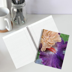 Zwei-Tone-Bartete Iris Bloom Floral Notizblock