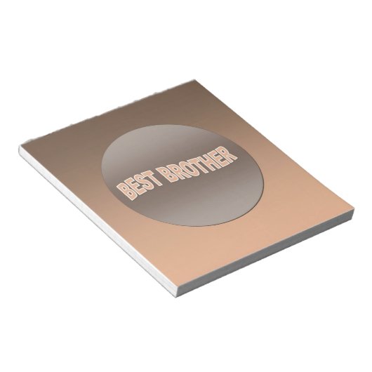 Zwei Tone Bester Bruder Notizblock (angewinkelt)