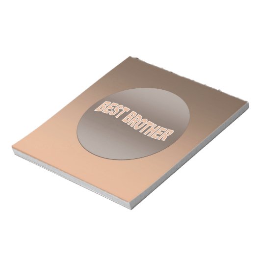 Zwei Tone Bester Bruder Notizblock (Rotiert)