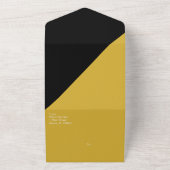 Zwei Tone-Black-Gold-Script in einer Einladung (Außenbereich)