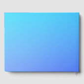 Zwei tone blaue Farbkombination Gästebuch (Rückseite)