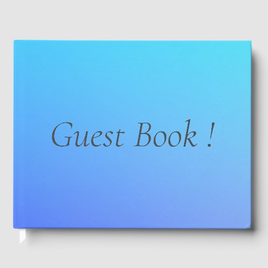 Zwei tone blaue Farbkombination Gästebuch (Vorderseite)