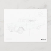 Zwei Tone Blue und White Chevy Bel Air Postcard Postkarte (Rückseite)