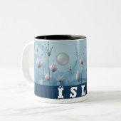Zwei Töne Blumen anpassbare Tasse (Vorderseite Links)