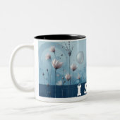 Zwei Töne Blumen anpassbare Tasse (Links)
