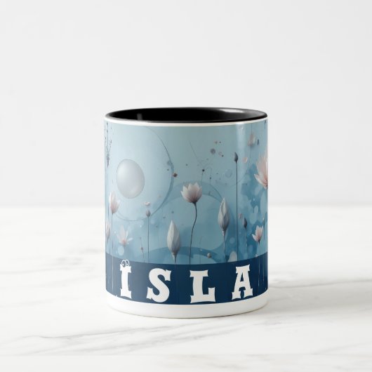 Zwei Töne Blumen anpassbare Tasse (Mittel)