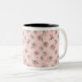 Zwei Töne Blumenkaffee-Tasse Zweifarbige Tasse (VorderseiteRechts)