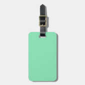 Zwei-Tone-Brawn & Mint-Green-Gepäckmarke Gepäckanhänger (Vorderseite vertikal)