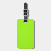 Zwei-Tone-Brawn- & Neon-Green-Gepäckmarke Gepäckanhänger (Vorderseite vertikal)