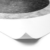 Zwei Töne Circle Grau und Schwarz Poster (Ecke)