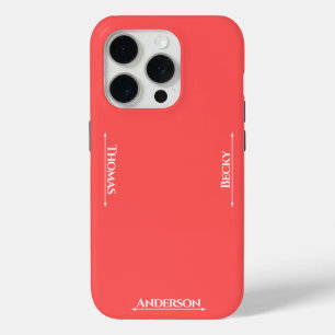 Zwei Tone Coral Rote Rose White Three Texte Case-Mate iPhone Hülle