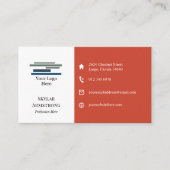 Zwei Tone Dark Orange Logo Symbole auf einer Seite Visitenkarte (Vorderseite)