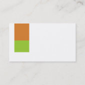 Zwei Tone-Deko - Orange Brown und Martian Green Visitenkarte (Rückseite)
