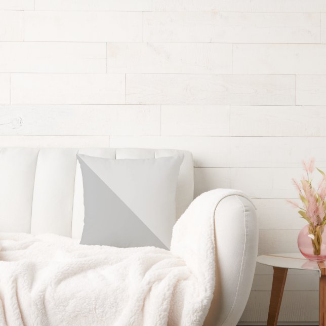 Zwei Tone diagonal leicht und mittelgrau Kissen (Liege)