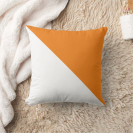 Zwei Tone Diagonal Orange Kissen