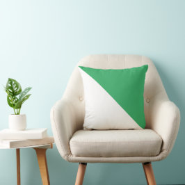 Zwei Tone Diagonal Sea Green Throw Kissen