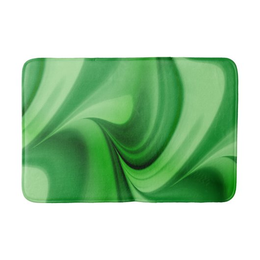 Zwei Tone Emerald Swirl Badematte (Vorderseite)