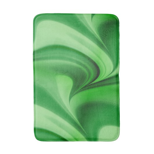 Zwei Tone Emerald Swirl Badematte (Vorderseite Vertikal)