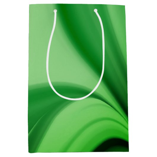 Zwei Tone Emerald Swirl Mittlere Geschenktüte (Vorderseite)