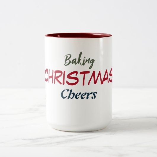 Zwei Töne Frau Claus Weihnachten Tasse (Mittel)