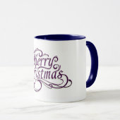 Zwei Tone frohe Weihnachten Tasse (VorderseiteRechts)
