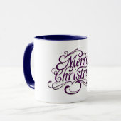 Zwei Tone frohe Weihnachten Tasse (Vorderseite Links)