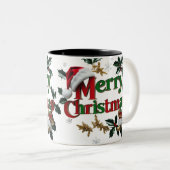 Zwei-Tone Frohe Weihnachtsfeier - Feiertag Zweifarbige Tasse (VorderseiteRechts)