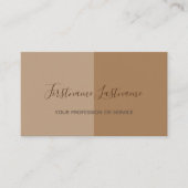 Zwei Töne geteilte braune Kalligraphie Visitenkarte (Vorderseite)