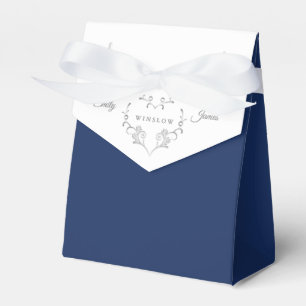 Zwei Tone Gevor Box-Extravagantes Silberherz Geschenkschachtel