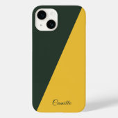 Zwei Tone Gold & Forest Green Phone Case (Rückseite)