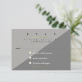 zwei Töne graues uAwg RSVP Karte (Stehend Vorderseite)