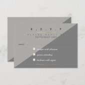 zwei Töne graues uAwg RSVP Karte (Vorne/Hinten)