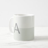 Zwei Tone Gray Monogram, individuell angepasst Alp Kaffeetasse (Vorderseite Links)