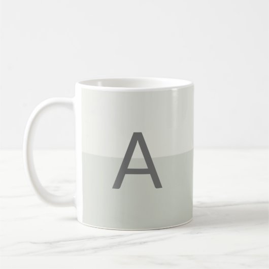 Zwei Tone Gray Monogram, individuell angepasst Alp Kaffeetasse (Links)