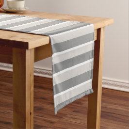 Zwei Tone Gray Stripe Kurzer Tischläufer