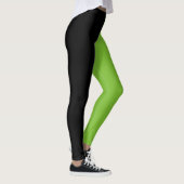 Zwei Tone Green Black Halloween Leggings (Rechts)