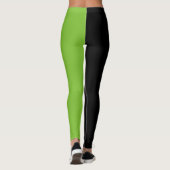 Zwei Tone Green Black Halloween Leggings (Rückseite)