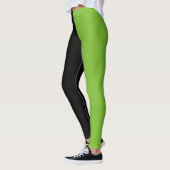 Zwei Tone Green Black Halloween Leggings (Links)