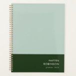 Zwei Tone Green Modern Minimalistisch Stylish 2023 Planer<br><div class="desc">Ein Zwei-Töne-Planer 2023 in den Tönen von Salbei und Waldgrün in einem modernen minimalistischen Stil. Der Text kann leicht an Ihre Bedürfnisse angepasst werden!</div>
