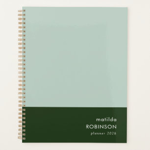 Zwei Tone Green Modern Minimalistisch Stylish 2023 Planer