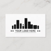 Zwei Töne Grün Sie Ihr Profil Foto und Logo Visitenkarte (Rückseite)