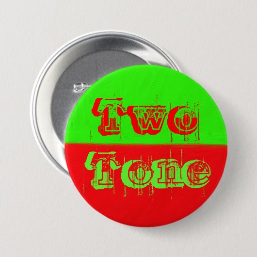 Zwei Tone - Grün und Rot Button (Vorne & Hinten)