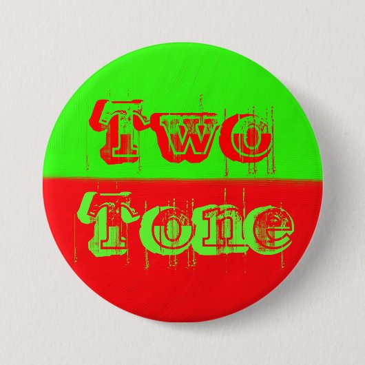 Zwei Tone - Grün und Rot Button (Vorderseite)