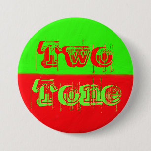 Zwei Tone - Grün und Rot Button