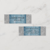 Zwei Tone Grunge Textur Mini Visitenkarte (Vorne/Hinten)