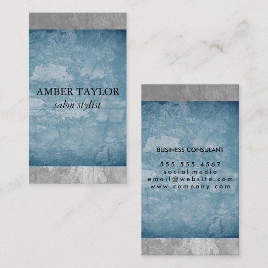 Zwei Tone Grunge Textur Visitenkarte (Vorne/Hinten)